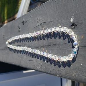 Vintage Iridescent Glass Bead Necklace